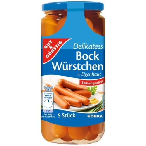 G&G Bock Wurstchen Eigenhaut Frankfurters 5 pcs 250 / 380g