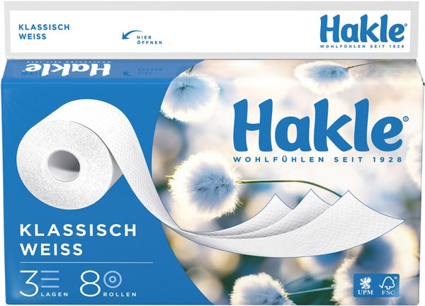 Hakle Klassisch Toilet Paper 3w 8pcs