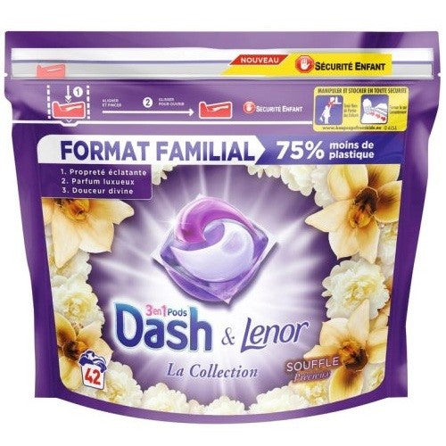 Dash 3en1 Pods Lenor Souffle 42p 1.1kg