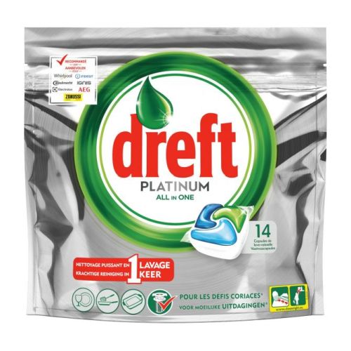 Dreft Platinum All in One Tabs 14pcs 209g