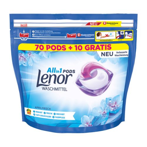 Lenor All in 1 Pods Universal Aprilfrisch 80p 2kg