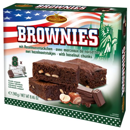 Meister Moulin Brownies mit Haselnuss 8pcs 240g