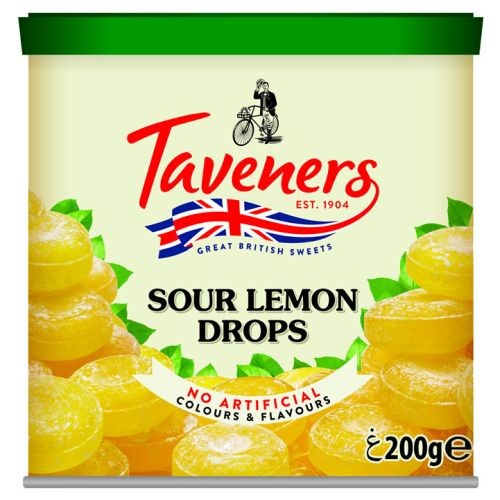 Taveners Sour Lemon Drops 200g