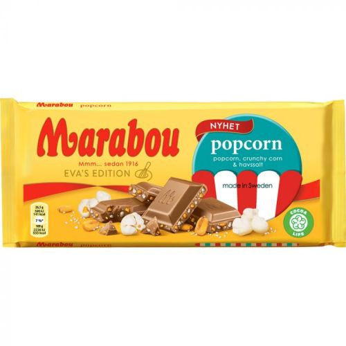 Marabou Popcorn Chocolate 185g