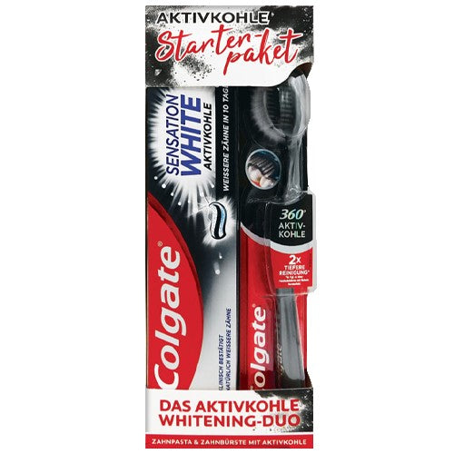 Colgate White Aktivkohle Paste 75ml + Brush