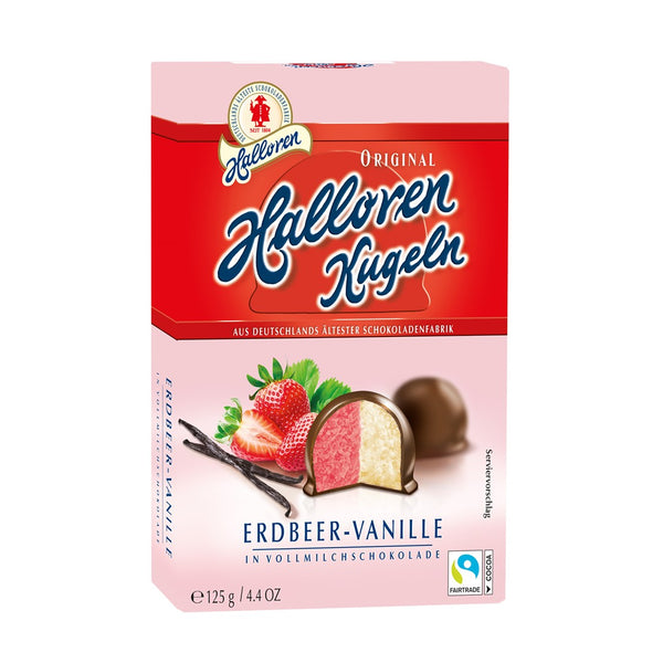 Halloren Kugeln Erdbeer-Vanille 12pcs 125g