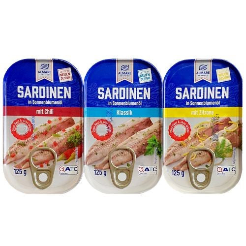 Almare Sardinen in Sonnenblumenol MIX 125g