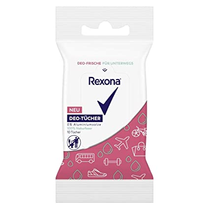 Rexona Deo-Tucher Refreshing Wipes 10pcs