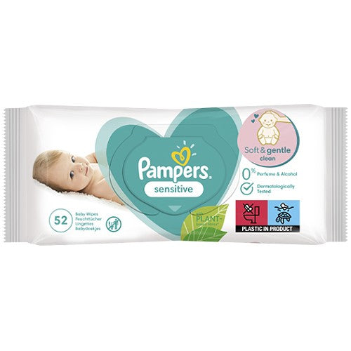 Pampers Sensitive Wipes 52pcs