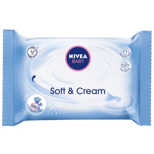 Nivea Baby Soft & Cream Wipes 63pcs