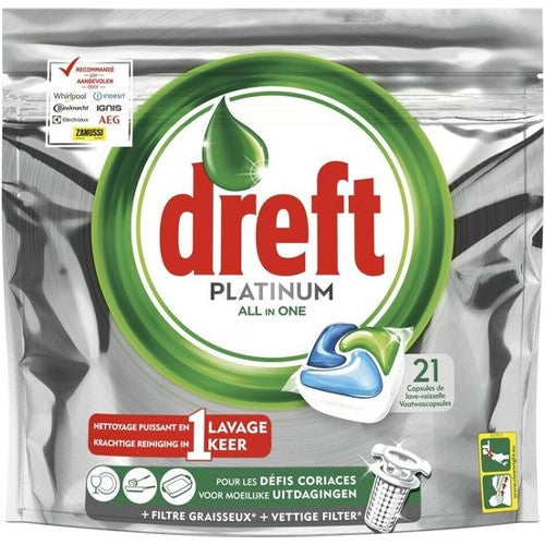 Dreft Platinum All in One Tabs 21pcs 313g