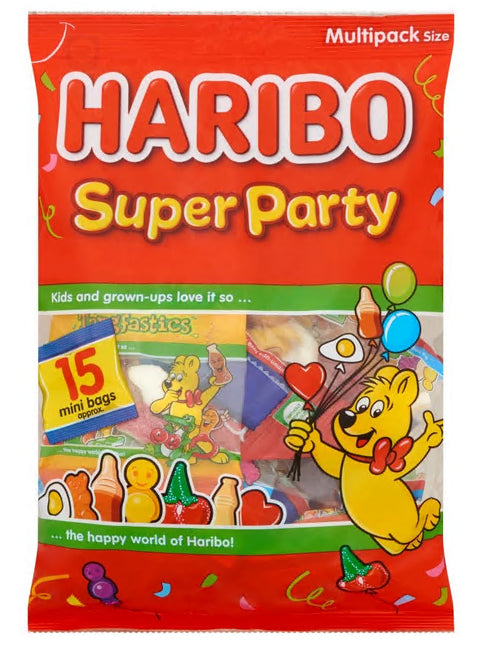 Haribo Super Party Gummies 15 Mini Bags 375g