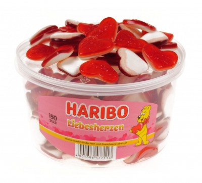 Haribo Liebesherzen Gummies 150pcs 1.2kg