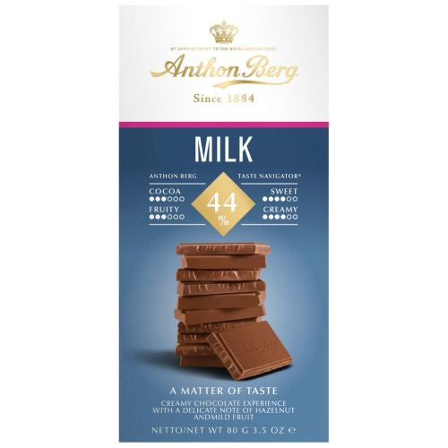 Anthon Berg Milk 44% Cocoa Chocolate 80g