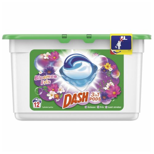 Dash 3in1 Pods Kleur Bloemen Fris 12p 297g