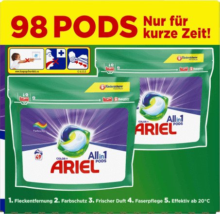 Ariel All in 1 Pods Color + 98p 2.5kg