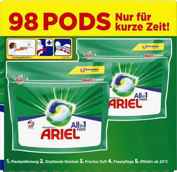 Ariel All in 1 Pods Universal + 98p 2.5kg