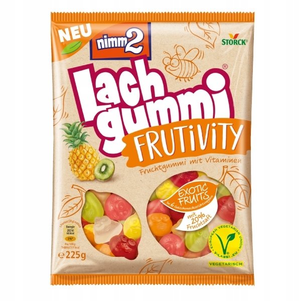 Nimm2 Lach Gummi Frutivity Exotic Gummies 225g