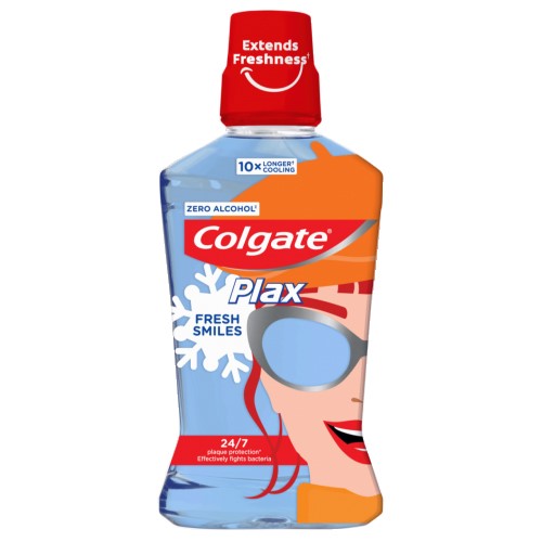 Colgate Plax Fresh Smiles Zero Alcohol Liquid 500ml