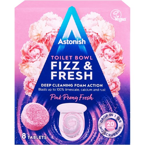 Astonish Fizz Fresh Pink Peaony Fresh WC Tabs 8pcs