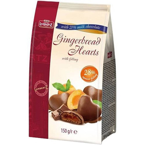 Lambertz Gingerbread Hearts Apricot Milk 150g