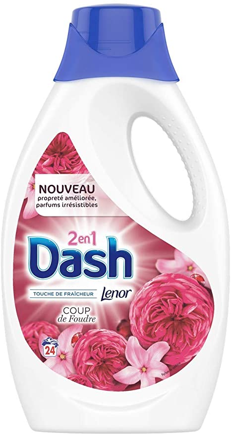 Dash 2in1 Lenor Coup de Foudre Gel 24p 1,3L