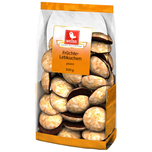 Weiss Fruchte Lebkuchen Glasiert 500g