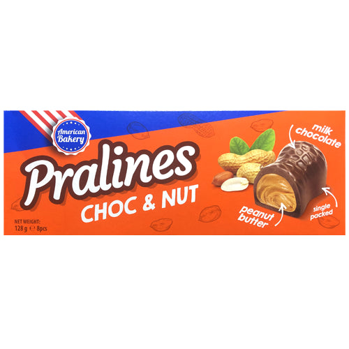 American Bakery Pralines Choc & Nut 128g