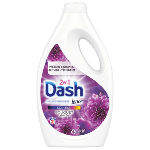 Dash 2en1 Lenor Couleur Bouquet Gel 33p 1.8L