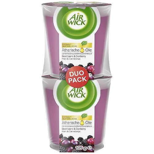 Air Wick Brombeere Cranberry Duo Candle 2x105g