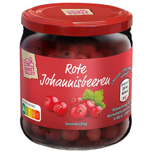 Sweet Valley Rote Johannisbeere Currant 150 / 410g