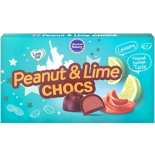 American Bakery Peanut & Lime Chocs 115g