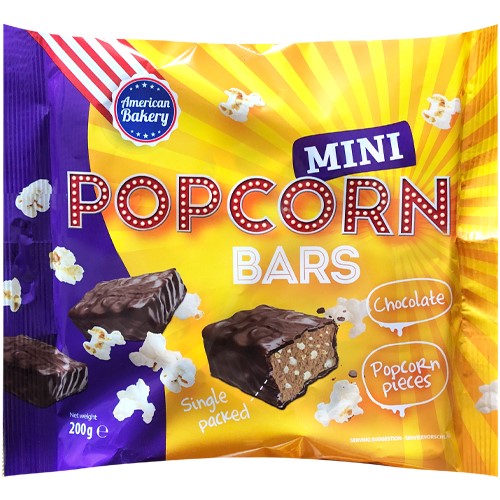 American Bakery Mini Popcorn Bars 200g