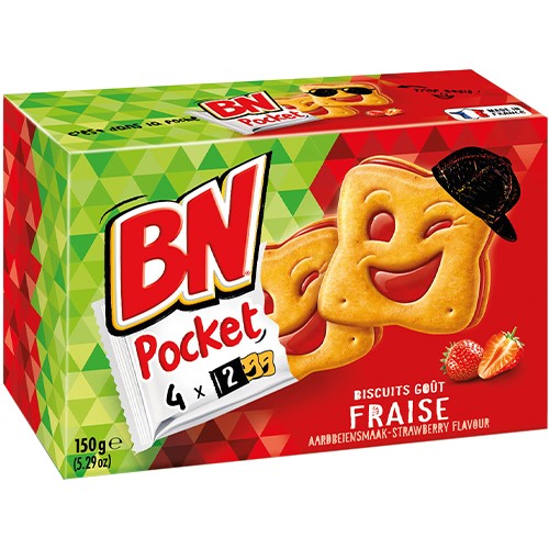 BN Pocket Fraise 4pcs 150g