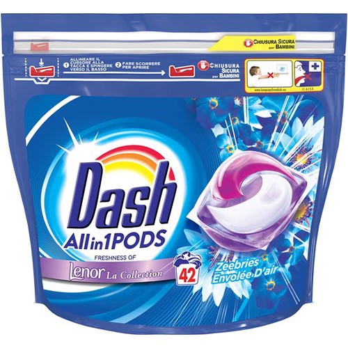 Dash All in 1 Pods Lenor Zeebries 42p 1kg