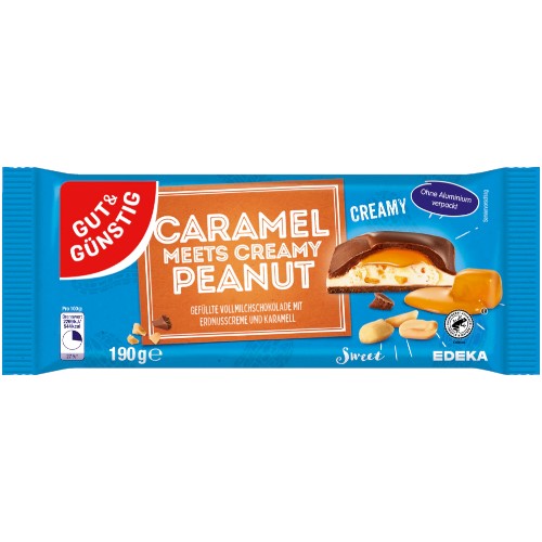 G&G Caramel Meets Creamy Peanut Chocolate 190g