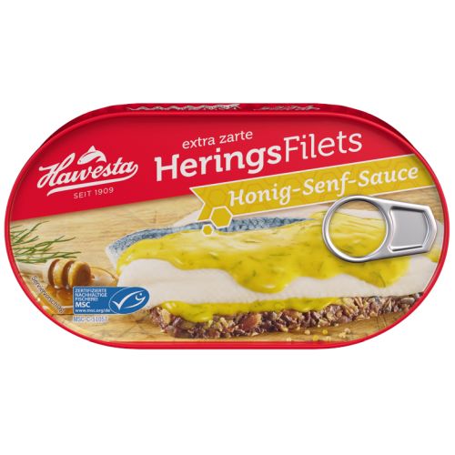 Hawesta Herings Filets Honig-Senf-Sauce 190g