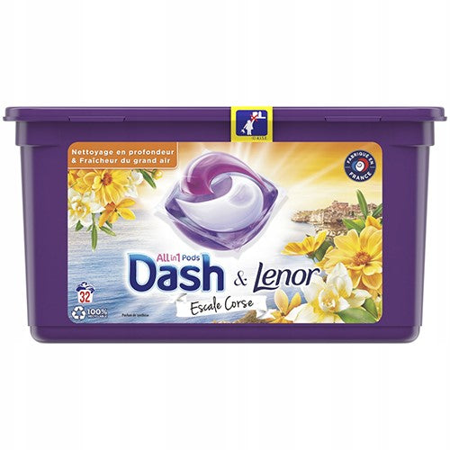 Dash Lenor All in 1 Pods Escale Corse 32p 803g