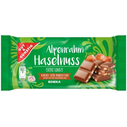 G&G Alpenrahm Haselnuss Chocolate 100g