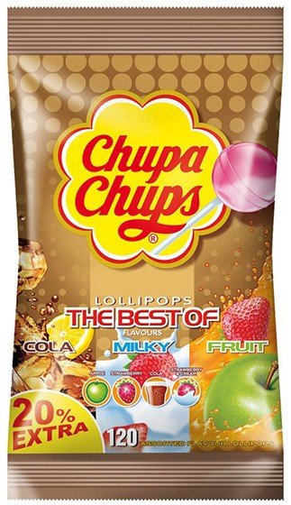 Chupa Chups Milky Fruit Bag 120pcs / 6