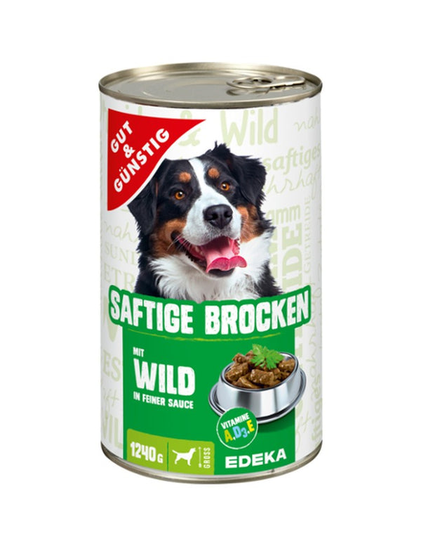 G&G Saftige Brocken Wild for Dog Can 1240g